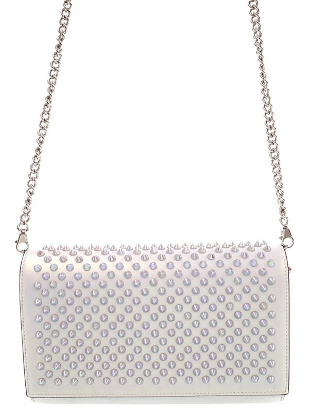 Christian Louboutin Paloma Clutch black leather metal spikes